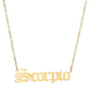 18K Gold Plated Scorpio Zodiac Necklace